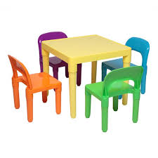 Maybe you would like to learn more about one of these? Plastic Table Chair Set 1 Table 4 Pcs Chairs With Bright Colors For Children Eating Reading Playing Walmart Com Walmart Com