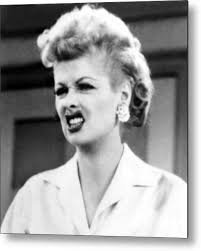 Lucille Ball Expressive Pose from I Love Lucy Metal Print