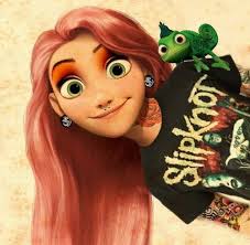 Instagram Red Haired Tattooed Me Rapunzel And Pascal Punk Disney Princesses Punk Disney Punk Disney Characters