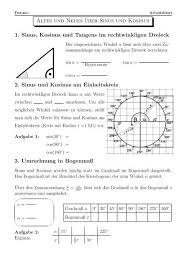 Und woher weiß' ich, welche funktion ich zu verwenden habe? Altes Und Neues Uber Sinus Und Kosinus Mathe Macht Spass