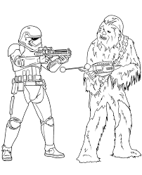 Storm troopers wear imposing white armor, which helps them survive in almost every environment. Chewbacca And Storm Trooper On Free And Printable Coloring Books