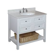 New York 36 Inch Bathroom Vanity White White Includes A White Marble Countertop A White Cabin Bathroom Vanity 36 Inch Bathroom Vanity White Vanity Bathroom
