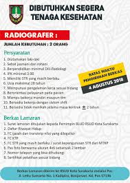 Bagi anda yang sedang mencari info lowongan kerja rumah sakit daerah solo, kebetulan dalam postingan kali ini ada salah satu rumah sakit yang sedang melakukan perekrutan lagi karyawan yaitu rs islam surakarta yang sekarang menjadi milik yayasan rsis atau yarsis. Lowongan Tenaga Kesehatan Rsud Surakarta Pemerintah Kota Surakarta