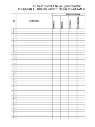 Contoh soal penilaian harian qur'an hadis bab i kelas 7 semester ganjil. Format Nilai Ujian Praktek Al Qur An Hadist