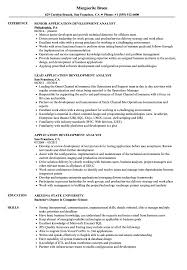 application development analyst resume