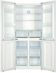 French door refrigerators are unique in that the door of the fresh food compartment is split in two, making it much easier to open in small or narrow kitchens. Haier Hrq16n3bgs 33 Inch 4 Door Counter Depth French Door Refrigerator With Quick Cool Quick Chill Hcs Filter Led Lighting Touch Temperature Controls Energy Star Sabbath Mode 16 4 Cu Ft Capacity And Freestanding