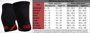 sbd knee sleeves sizing chart knee sleeves best knee