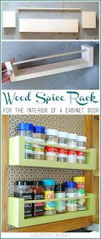 Diy Wood Spice Rack Holder For Inside The Kitchen Cabinets Less Than 8 To Make In 15 Minutes Using A Kreg Jig Jr B Wood Spice Rack Diy Spice Rack Wood Diy