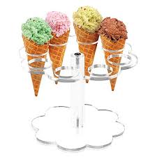 71 results for ice cream cone display. Yestbuy Ice Cream Cone Holder Stand Cupcake Stand With 8 Holes Capacity Clear Clear Acrylic Cone Display Stand Weddings Baby Showers Birthday Parties Anniversaries Christmas Candy Decorative Buy Online In Bahamas At