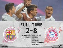 Barcelona v bayern has served up classic matches over the decades with brilliance and thrashings in equal amount. Whoscored Com On Twitter Barcelona 2 8 Bayern Munich Ft