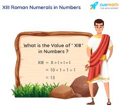 To convert roman numerals greater than 3,999 use the table below for converter inputs. Xiii Roman Numerals How To Write Xiii In Numbers
