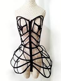 Annick Futuristic Cage Dress Cage Dress Lace Up Flat Dresses