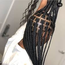 Black And Gray Knotless Braids All The Hype On These Knotless Box Braids For The Summer I Really Like Them What Do You T Hair Styles Black Girl Braided Hairstyles African Braids Hairstyles