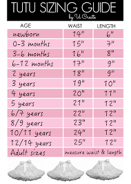 Tutu Sizing Guide Chart U Create