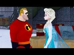 Share the best gifs now >>>. Mr Incredible Vs Frozen Elsa The Snow Queen Gta 4 Mod Hd 18 Youtube