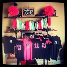 Birthday Party Ideas For 11 Year Old Boy Birthday Themed T Shirts And Tank Tops For An 11 Year Old Girls Birthday Party All Diy At Home Cele Girls Party Themes Girls Slumber Party Fun Birthday Party
