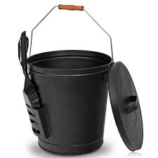 Wood burning fireplaces and stoves require some regular maintenance to keep their fires burning. 5 Gallon Black Ash Bucket With Lid And Shovel Essential Tools For Fireplaces Fire Pits Wood Burning Stoves Hearth Accessories Walmart Com Walmart Com