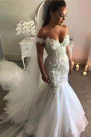Vintage Off The Shoulder Mermaid Wedding Dress With Appliques Tulle Bridal Dresses N1514 Womens Wedding Dresses Mermaid Wedding Dress Wedding Dresses