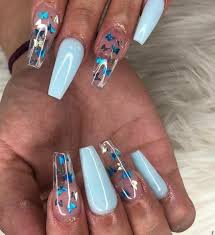 Acrylic nails or artificial nails, are those special type of nails which have the ability to glam up your style quotient to multiple levels. Pin By Rhiannon On Unas Confetti Long Acrylic Nails Coffin Cute Acrylic Nails Acrylic Nails Coffin Short