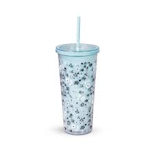 Vera Bradley Tumbler With Straw Floating Garden Lifeguard Press