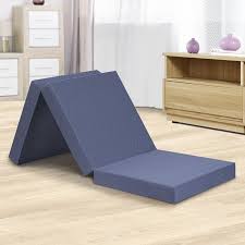 Granrest 4 Tri Folding Memory Foam Mattress Blue Walmart Com In 2020 Memory Foam Mattress Mattress Design Adjustable Bed Mattress