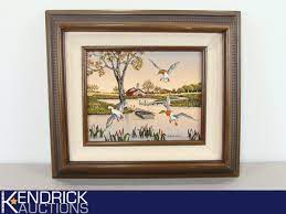 Literally awestruck by the simple elegance and grace of the countryside, he started painting. Vintage H Hargrove Framed Oil Painting Ducks And Farm Ka 158 Collectibles And Home Decor Auction K Bid