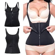 Adjustable Shoulder Strap Waist Trainer Vest Corset Women Zipper Hook Body Shaper Waist Cincher Tummy Co Waist Trainer Waist Trainer Vest Waist Trainer Cincher
