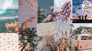 Hope you guys enjoy:) april wallpaper! Aesthetic Collage Spring Desktop Wallpapers Wallpaper Cave