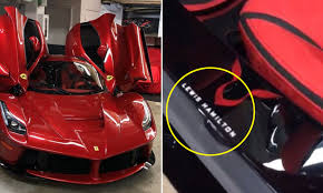 You can customize the back side of it with picture, name or logo or whatever you have in mind. Lewis Hamilton S Personalised Ferrari Shown Off By Friend Daily Mail Online