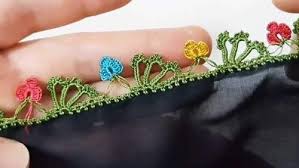 En Trend 38 Tig Isi Cicekli Motifli Boncuklu Sirali Oya Modelleri Tig Isleri Oya Boncuklu Tig
