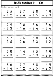 3480 soalan latihan asas matematik tambah tolak darab via www.cikguiznan.com. Latihan Tolak Bagi Prasekolah Dan Motivasi Media Sosial Facebook
