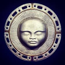 Moon-Child' (carved and assembled antler, gold leaf) by M…