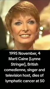Remembering Marti Caine, the British comedienne and entertainer known for  her wit and humor that brought joy to audiences. Caine's contributions to  the world of comedy and entertainment have left a ...