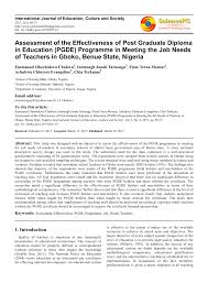 A bachelor's degree (or equivalent). Pdf Assessment Of The Effectiveness Of Post Graduate Diploma In Education Pgde Programme In Meeting The Job Needs Of Teachers In Gboko Benue State Nigeria