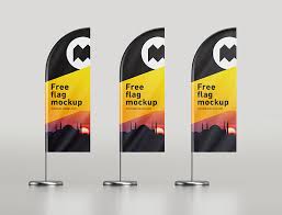 Download Free Feather Flag Mockup Mockups Design