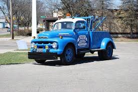 1951 Ford Coe Wrecker Still In Use At Woods Marathon In Okemos Michigan Tow Truck Trucks Vintage Trucks