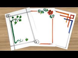 Use them in commercial designs under lifetime, perpetual & worldwide rights. Simple Border Designs On Paper Border Designs Project Work Designs Borders For Projects Youtube Borders For Paper Paper Art Design Page Borders Design