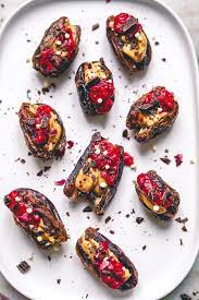 Peanut Butter And Jam Stuffed Dates W Homemade Raspberry Chia Jam Recipe Recipes Easy Jam Recipe Delicious Vegan Recipes