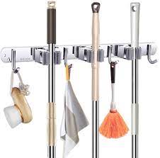 Owing to the affluent knowledge, we are capable to provide metal wall mounted shoe rack cabinet. Aprata Broom Mop Holder Wall Mount Metal Stainless Steel Wall Mounted Storage Organiser Heavy Duty Tool Hanger With 3 Racks 4 Hooks For Bathroom Kitchen Office Cupboard Garden Amazon De Baumarkt