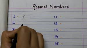 how to write roman numbers from 1 to 100