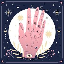 Download Palmistry Mystical Concept For Free In 2020 Vector Free Palmistry Hand Drawn Design
