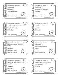 Mental Math Task Cards With Multiple Steps And All 4 Operations Mental Math Mental Math Strategies Upper Elementary Math