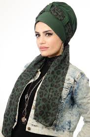 Aise Tesettur Desenli Bone Modelleri Fashion Bomber Jacket Scarf