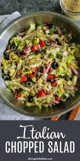 Fresh And Hearty Italian Chopped Salad With Zippy Italian Vinaigrette Recipe Italian Salad Recipes Italian Chopped Salad Salad Recipes