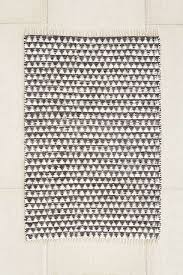 Black And White Woven Rug Triangle Woven Rug White Rug Black White Rug Grey And White Rug