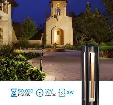 Cd53 Low Voltage Led Rectangular Bollard Light Outdoor Path Lighting Kings Outdoor Lighting