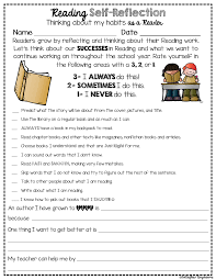 Freebie Reading Self Reflection Elementary Reading Teaching Reading School Reading