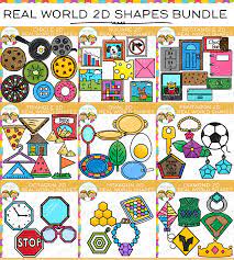 This 2d real life bundle is a combination of the sets listed below and contains the following shapes sets: 2d Shapes Real Life Objects Clip Art Bundle Images Illustrations Whimsy Clips