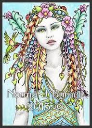 in my garden 1 aceo by norma j burnell fairy art tangle artist inspiration images pour colorier les jonquilles