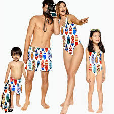 family matching swimwear printed mommy and me one piece swimsuit